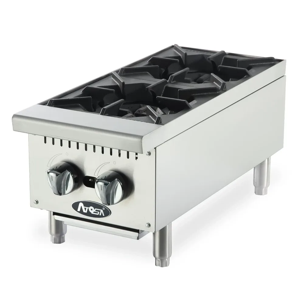Atosa, Hot Plates Cooktop, 2 Burners, 7.33 kW Burner Power