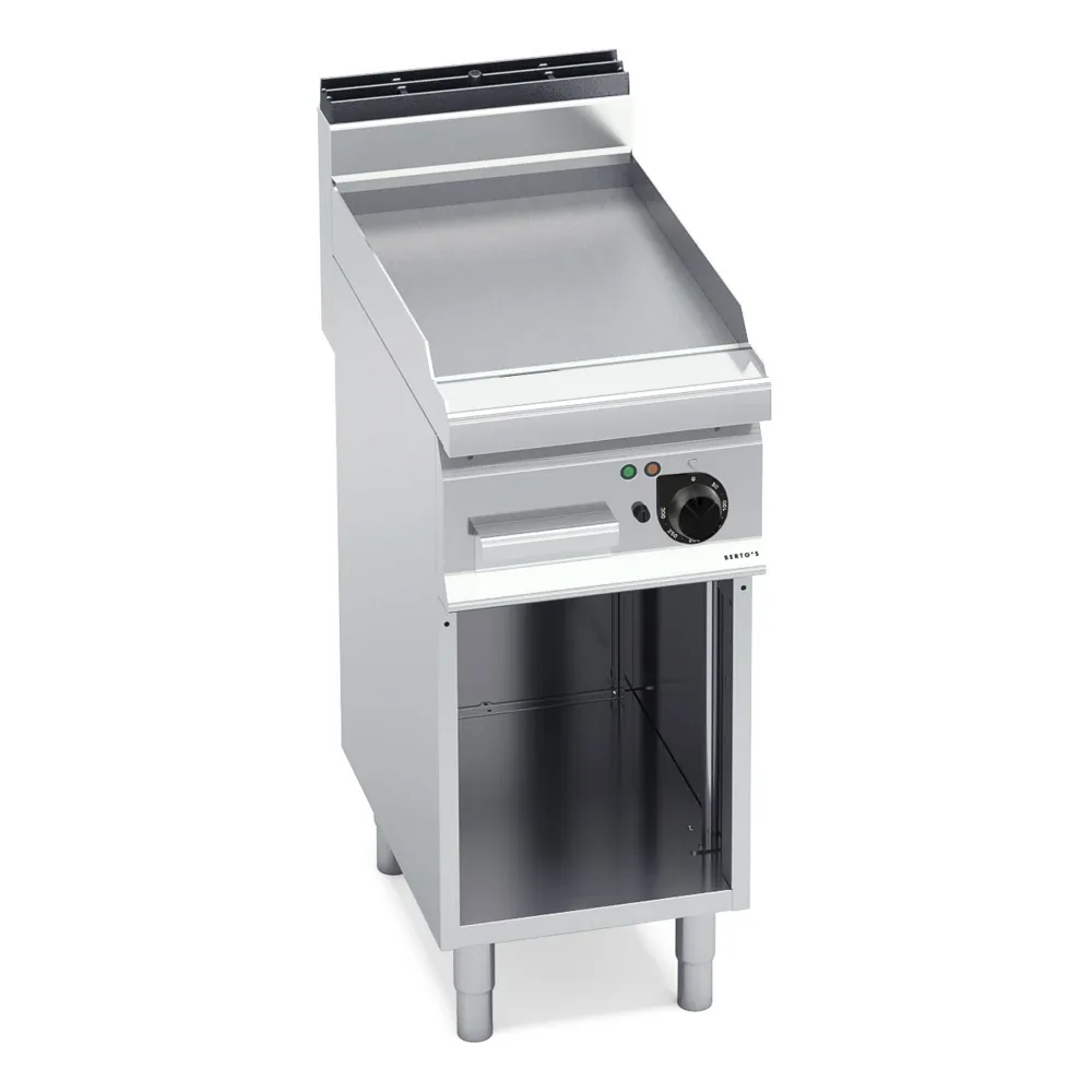 Bertos, Fry Top with Cabinet, Flat Plate, Electric, 4.8 kW