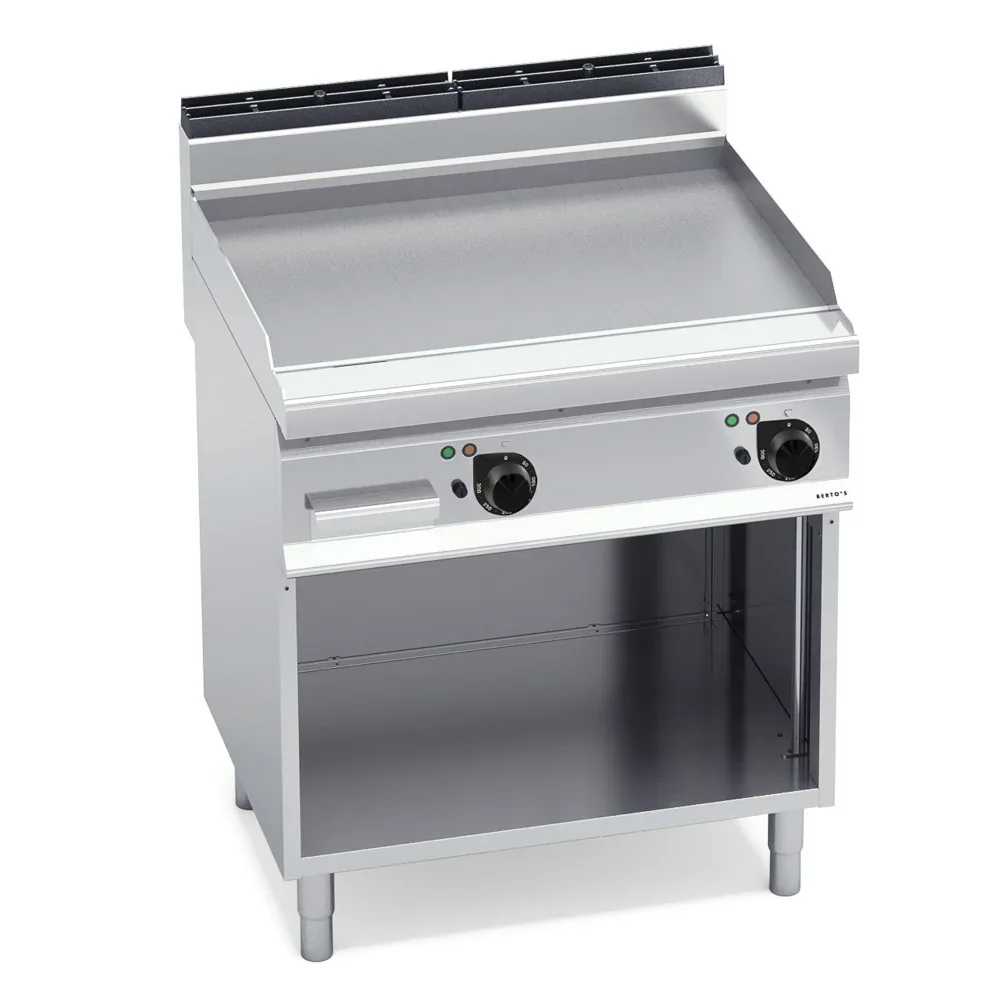 Bertos, Fry Top with Cabinet, Flat Plate, Electric, 9.6 kW
