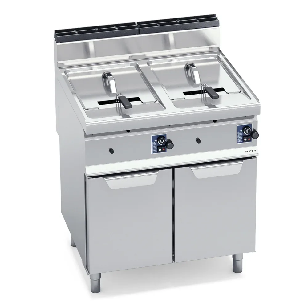 Bertos, Fryer with Cabinet, 10+10 L, 2 Baskets, Gas, 13.8 kW