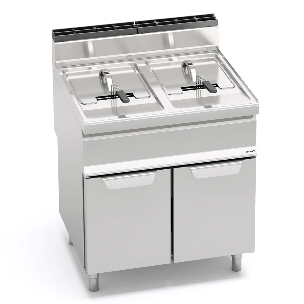 Bertos, Fryer with Cabinet, 15+15 L, 2 Baskets, Gas, 25.4 kW