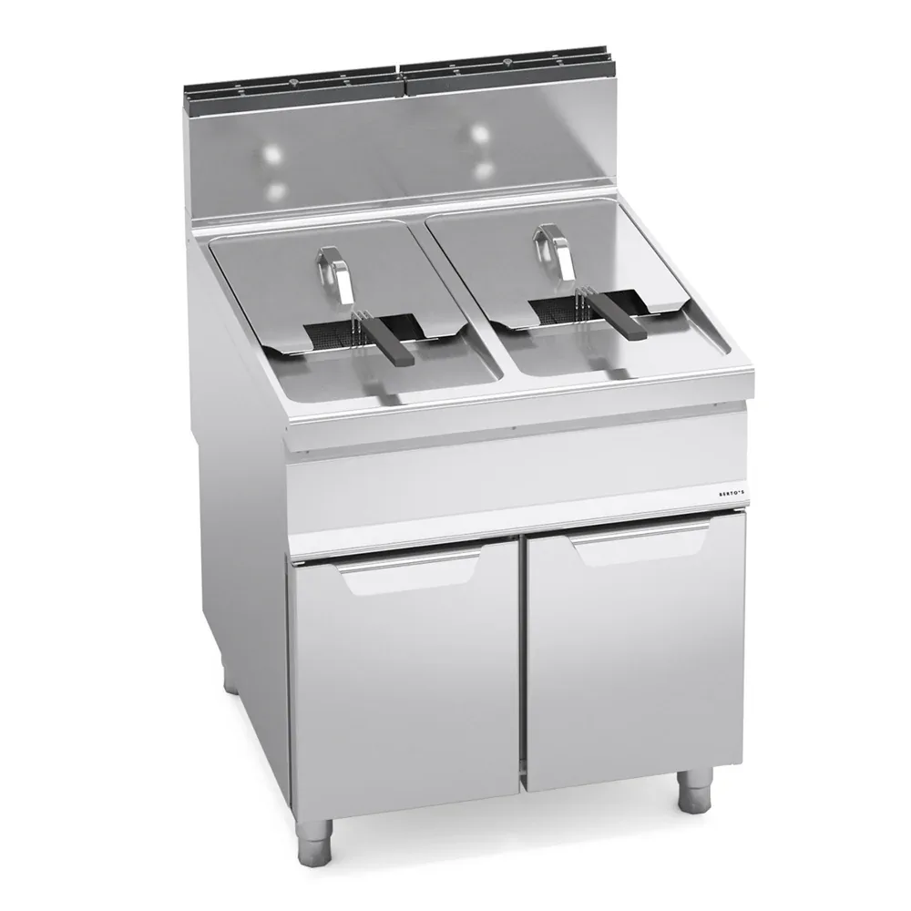 Bertos, Fryer with Cabinet, 20+20 L, 2 Baskets, Gas, 35 kW