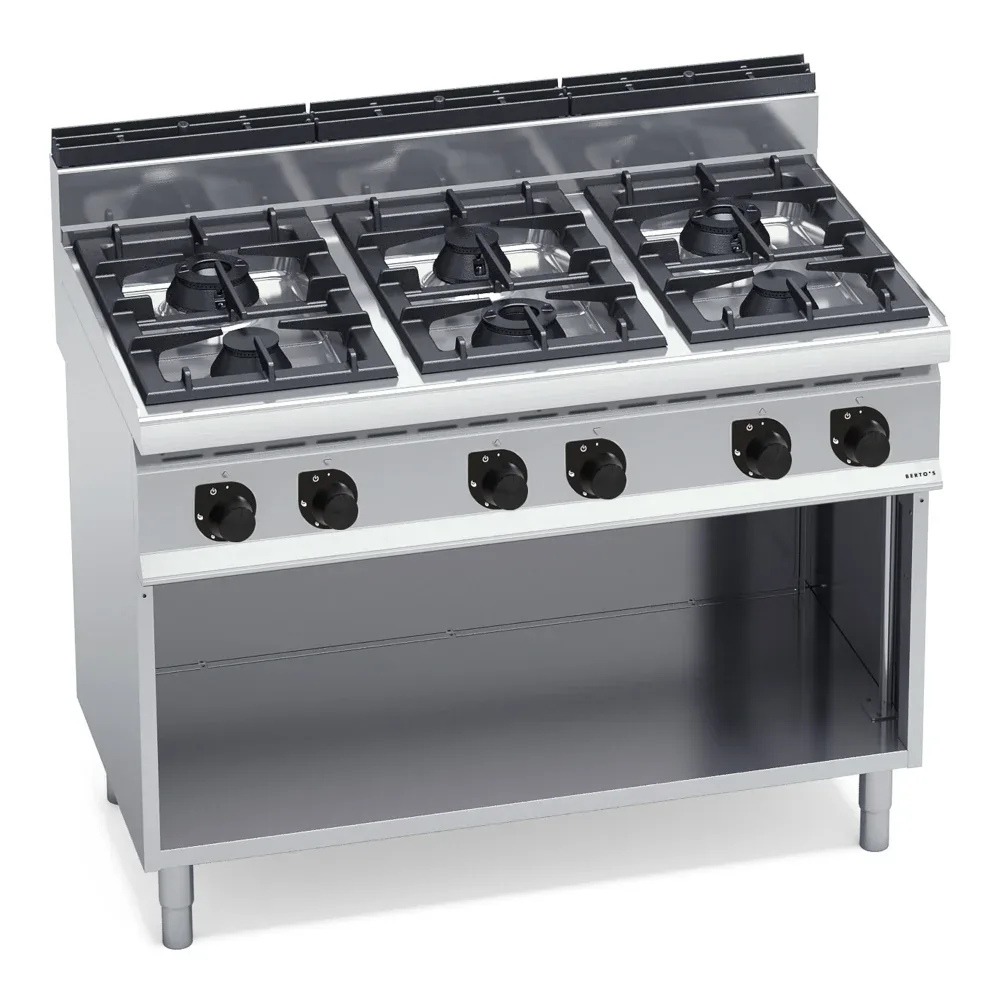 Bertos, Gas Cooking Range, 6 Burners, 31.5 kW