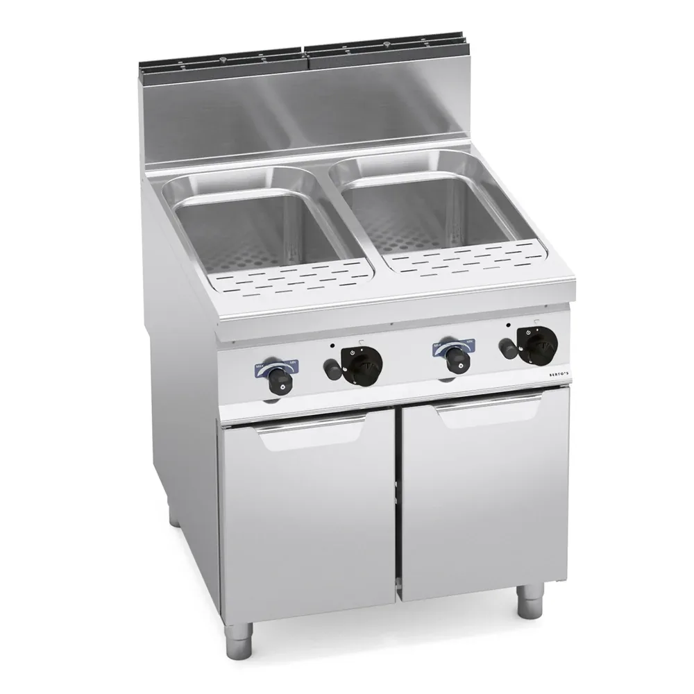 Bertos, Pasta Cooker, LPG/Natural Gas, 40+40L, Freestanding, 24KW, Silver