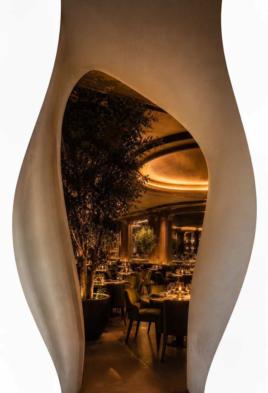Luxury restaurant interior in the UAE — Make My Restaurant
