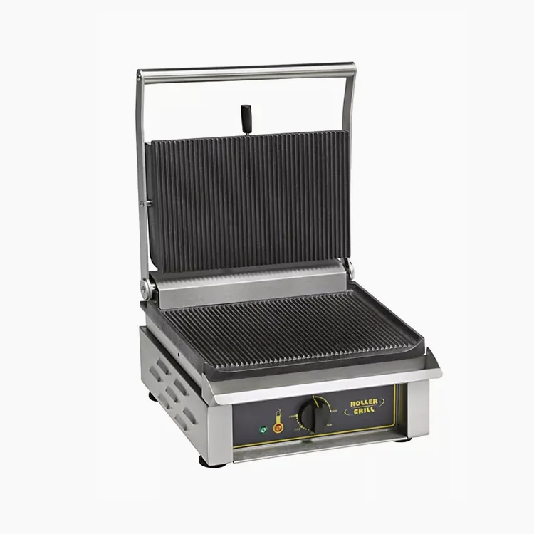 ROLLER GRILL CONTACT-GRILL PANINI (R)|Ribbed Top and Ribbed Bottom – PANINI