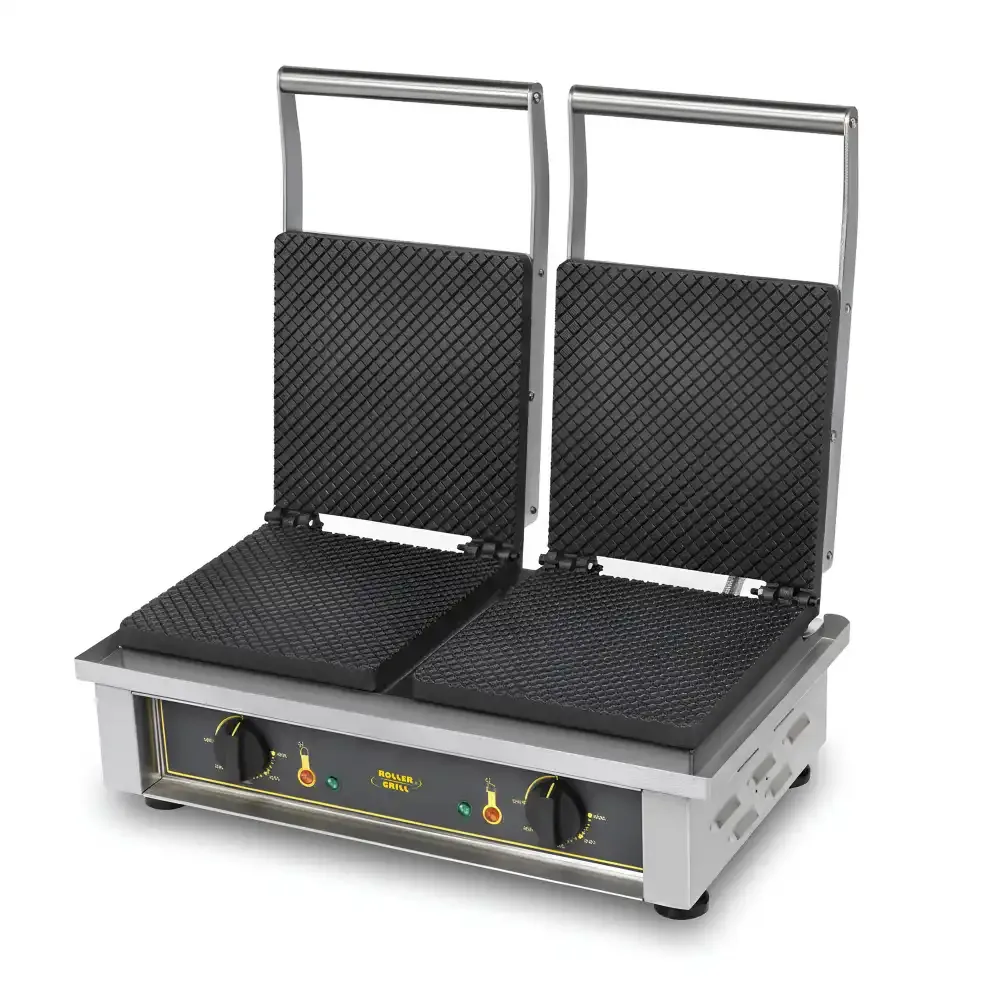 Roller Grill, Double Waffle Iron, 2 Cones Capacity, 3 kW, Electric, Stainless Steel, Silve