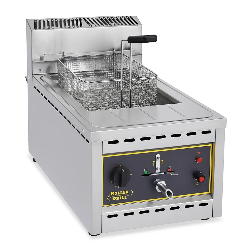 Roller Grill, Gas Deep Fryer, 12 L, 1 Basket, 8 kW