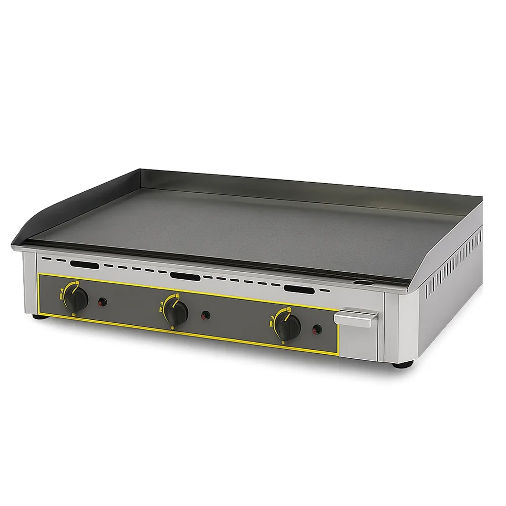 Roller Grill Gas Griddle Plate 3 Burners 90 cm