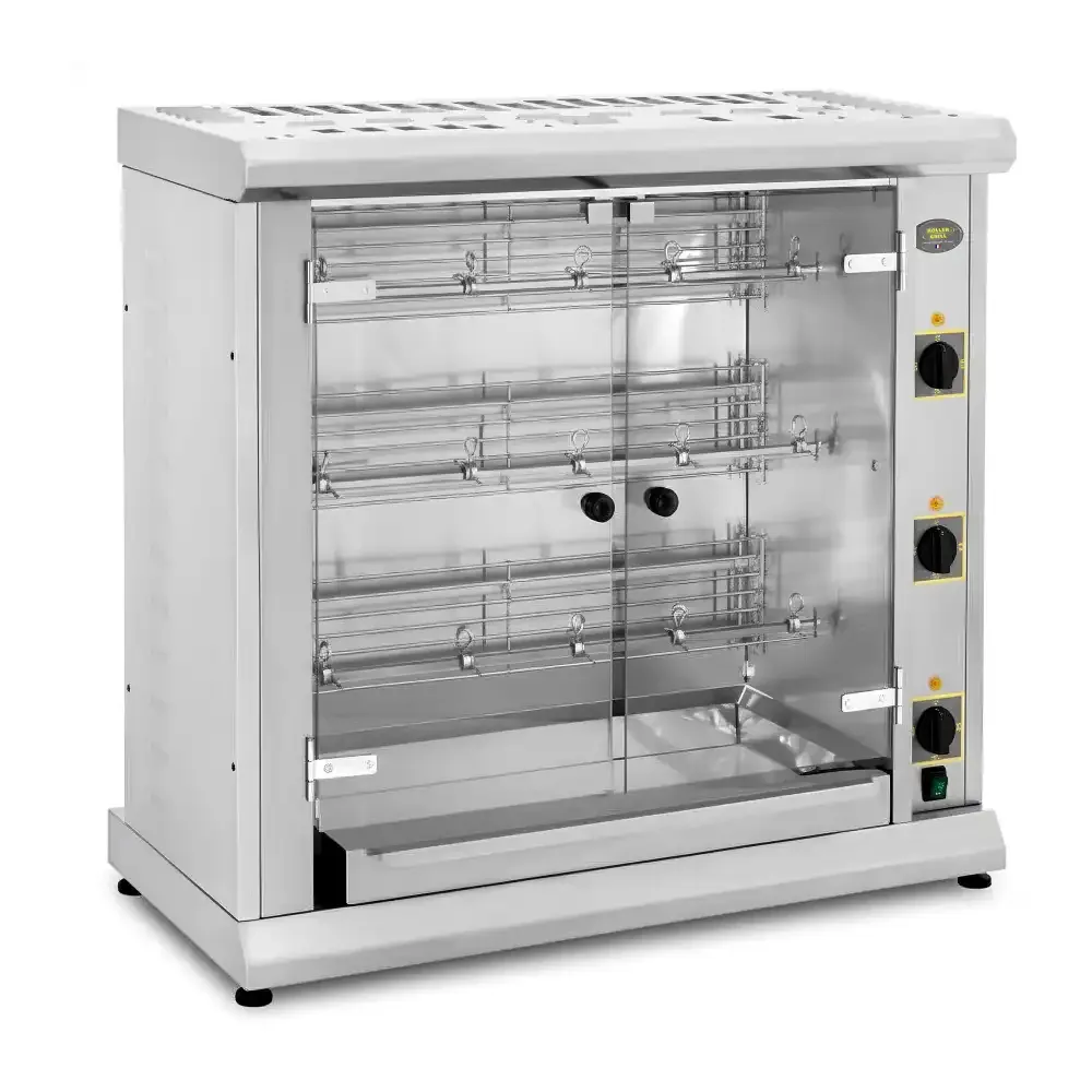 Roller Grill, Rotisserie, Stainless Steel, Electric, Ventilated Motors & Pilot Lights, Sil