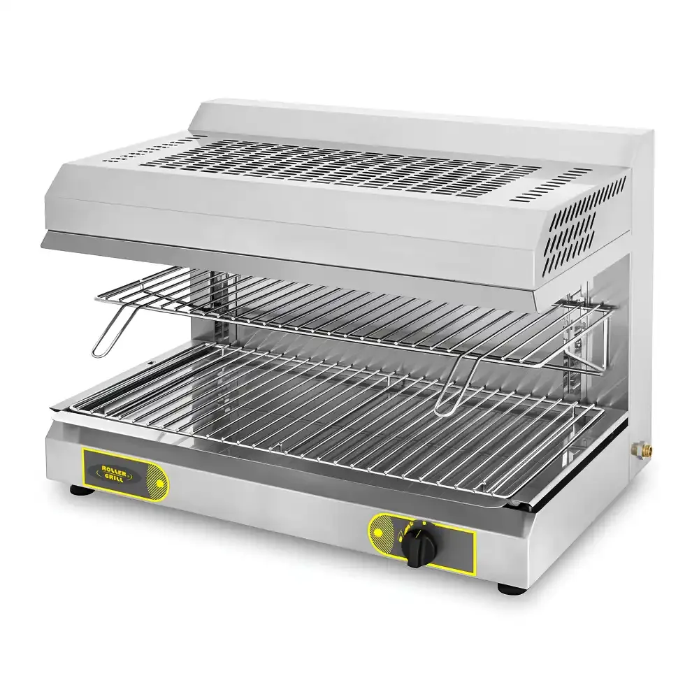 Roller Grill, Salamander Grill with Fixed Top, Gas, 8.1 kW, 3 Burners, Countertop