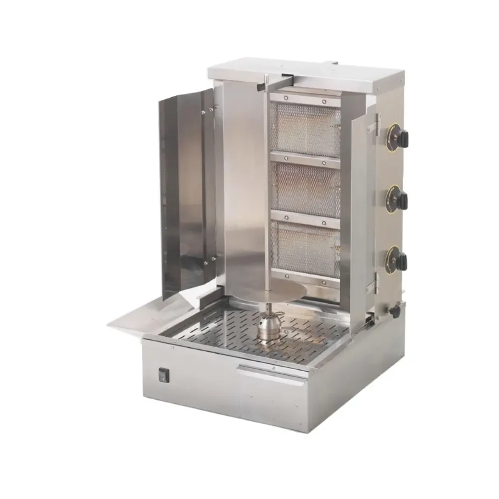 Roller Grill, Shawarma Grill, Gas, 3 Burners, 10.5 kW, LPG, up to 25 kg meat