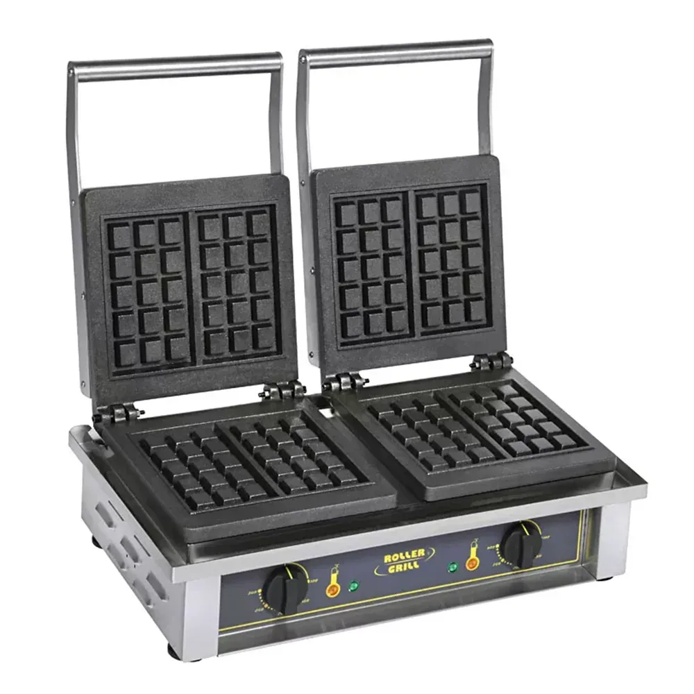 Roller Grill, Waffle Maker, Electric, 3.2 kW, 230V, 2 Plates, Brussels Style