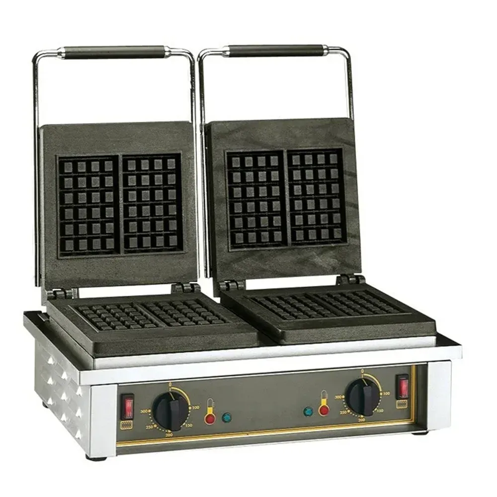 Roller Grill, Waffle Maker, Electric, 3.2 kW, 230V, 2 Plates, Liege Style