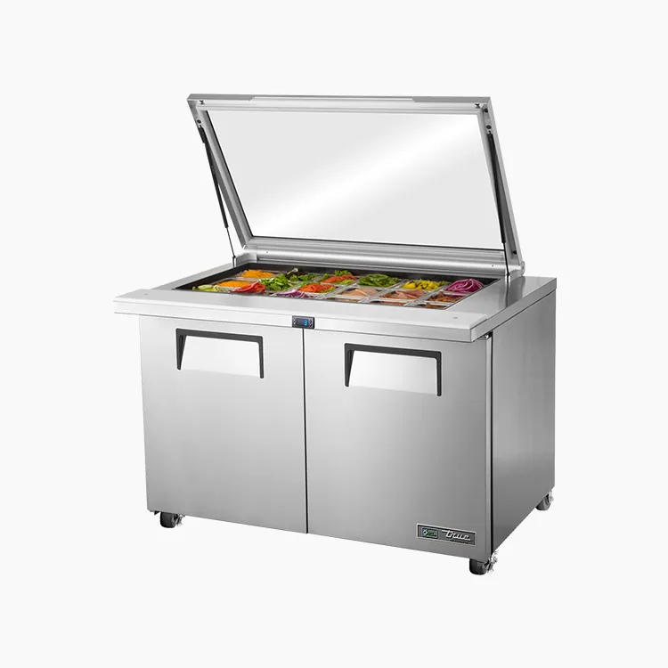 TRUE FOOD PREPARATION TABLE MEGA-TOP SANDWICH/SALAD – BFGLID – -18M-BFGLID